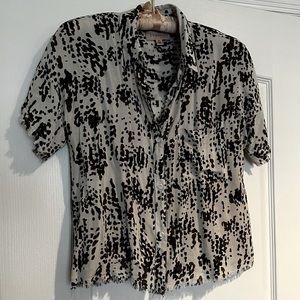 Short Sleeve Button Blouse